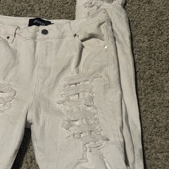 Guapi White Stacked Jeans Size 34 - Picture 9 of 16